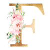 Botanik Floral Monogramm F