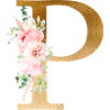Botanik Floral Monogramm P