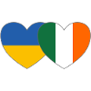 Ukraine Ireland Flag Heart