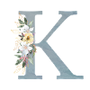 Spring Flowers Monogram K
