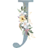 Spring Flowers Monogram J