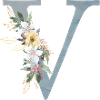 Spring Flowers Monogram V