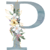 Spring Flowers Monogram P