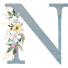Spring Flowers Monogram N
