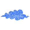 Cloud Blue Scribble Weather Cloud