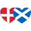 Denmark Scotland Flag Heart
