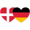 Denmark Germany Flag Heart