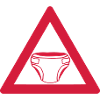 Warning Diaper Shield