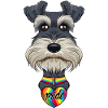 Miniature Schnauzer LGBTQ Flag I Gay Pride Flag