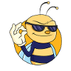 OK sign bee
