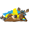 Lata älgar Sveriges flagga