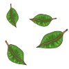 green leaves symbol pattern