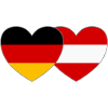 Germany Austria Flag Heart