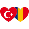 Turkey Romania Flag Heart