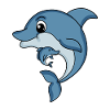 Dolphin Family - Dolfijn met Baby - Dolfijn Motief