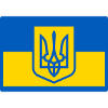 Ukraine flag with symbol