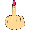 Middle Finger Woman