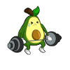 Avocado Bodybuilder Barbell Bodybuilding