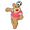Bear Soccer Player Soccer