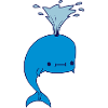 Water splashing whale