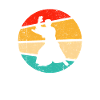 Logo rétro d’Aïkido