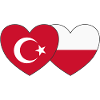 Turkey Poland Flag Heart