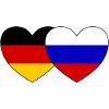 Germany Russia Flag Heart