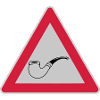 Schild Vorsicht Tabakpfeife