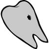 Caries hole tooth