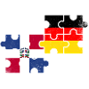 Germany Dominican Republic Love Flags