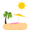 Été Plage Soleil Palmiers