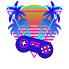 Gamer Gaming Controller Vaporwave Æstetik