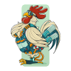 Steampunk Rooster (white circumference)