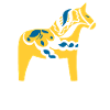 Svenska Dalahäst Sverige Gul Dalcarlian Häst