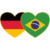 Brazil Germany Flag Heart