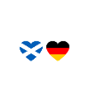 Ecosse Allemagne Friends Flags