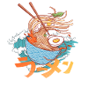 Ramen Soep Hokusai Big Wave Kanagawa Hiragana