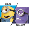 Minions Stuart Online vs. Vida Real