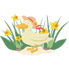 Duck with hat