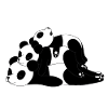 Panda Bear Trio Sleeping