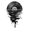 Cool Music Vinyl Retro Vintage Grey