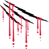 Drops of blood scratches