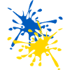 Ukraine, bleu / jaune