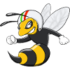 Frelon guêpe cool avec casque