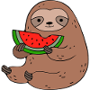 Sloth Watermelon Summer