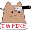 I'm Fine Funny Cat