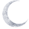 delicate shimmering silver moon