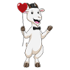 Goat Groom Balloon Wedding