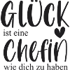 Chefin Geschenk Danke