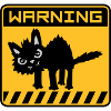 Warning dangerous cat
